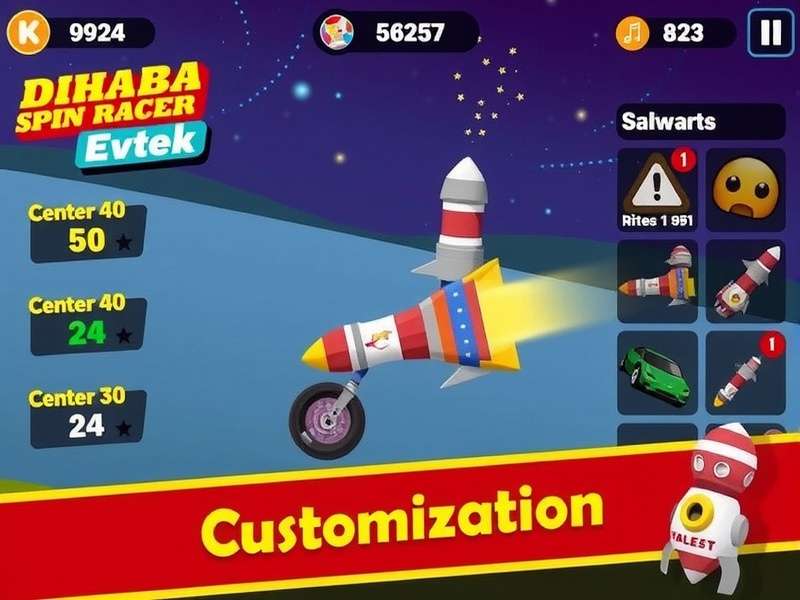 Dhaba Spin Racer Rocket vehicle customization